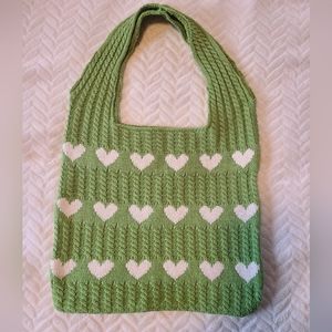 NWT GREEN COTTON BAG